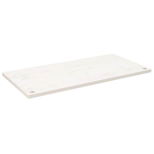 skrivebordsplade 110x55x2,5 cm massivt fyrretræ hvid