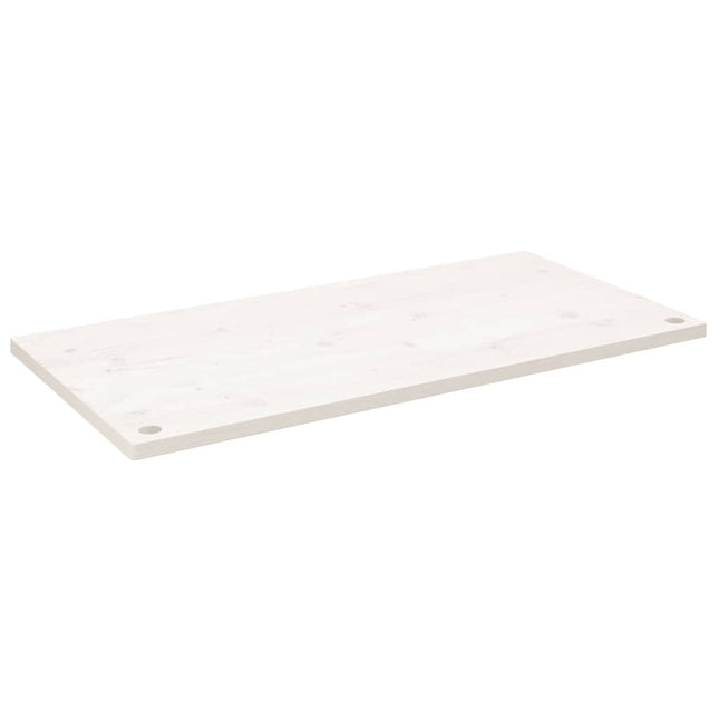 skrivebordsplade 100x60x2,5 cm massivt fyrretræ hvid