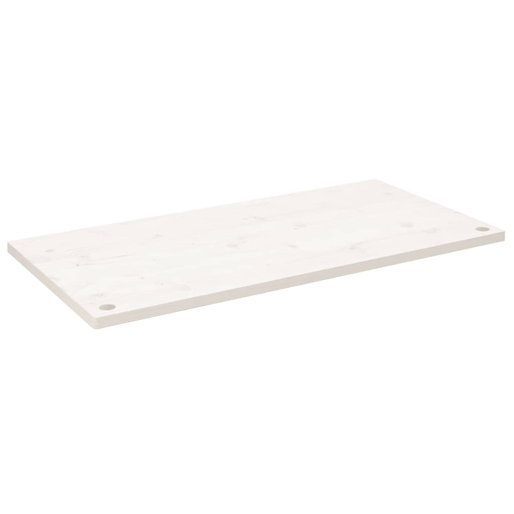 skrivebordsplade 100x60x2,5 cm massivt fyrretræ hvid