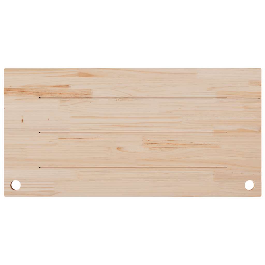 skrivebordsplade 100x60x2,5 cm massivt fyrretræ hvid