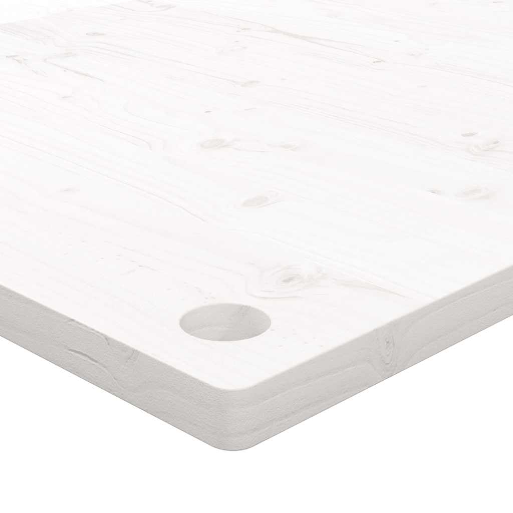 skrivebordsplade 100x60x2,5 cm massivt fyrretræ hvid