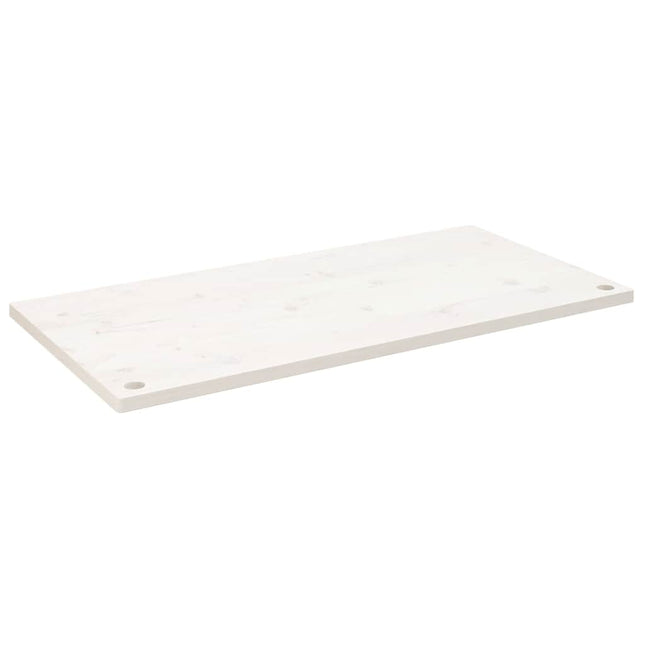 skrivebordsplade 110x60x2,5 cm massivt fyrretræ hvid