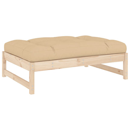 udendørs fodskammel 120x80 cm massivt fyrretræ