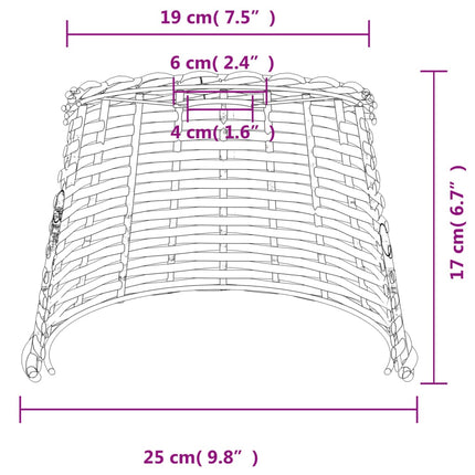 lampeskærm til loftlampe Ø25x17 cm flet hvid
