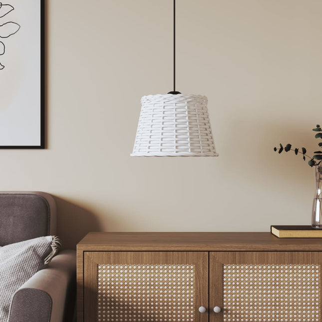 lampeskærm til loftlampe Ø25x17 cm flet hvid