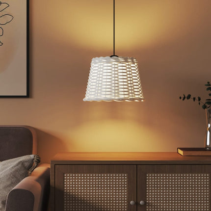 lampeskærm til loftlampe Ø30x20 cm flet hvid