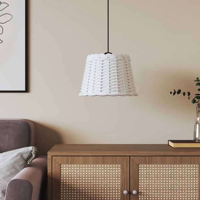 lampeskærm til loftlampe Ø30x20 cm flet hvid