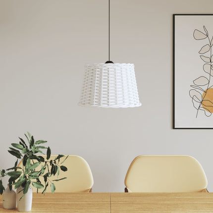 lampeskærm til loftlampe Ø40x26 cm flet hvid