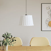 lampeskærm til loftlampe Ø40x26 cm flet hvid