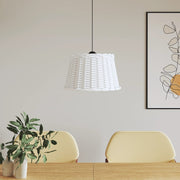 lampeskærm til loftlampe Ø45x28 cm flet hvid