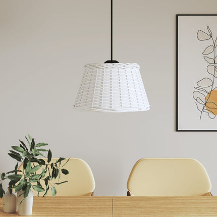 lampeskærm til loftlampe Ø50x30 cm flet hvid