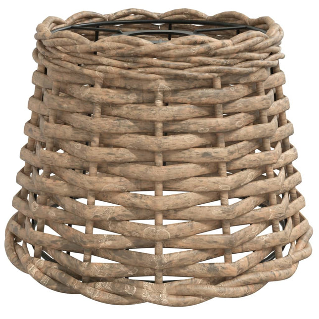 lampeskærm til loftlampe Ø20x15 cm flet brun