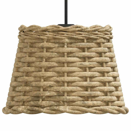 lampeskærm til loftlampe Ø20x15 cm flet brun