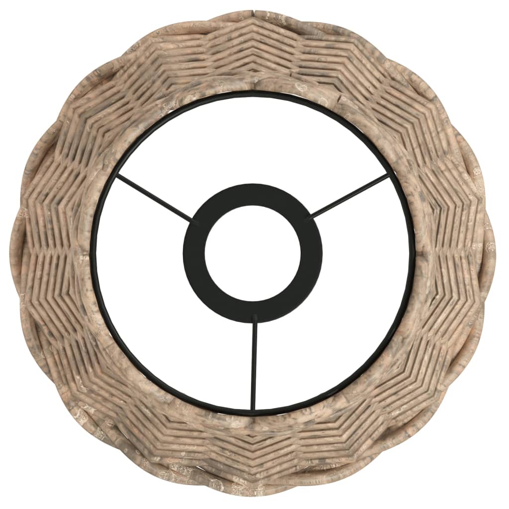 lampeskærm til loftlampe Ø20x15 cm flet brun