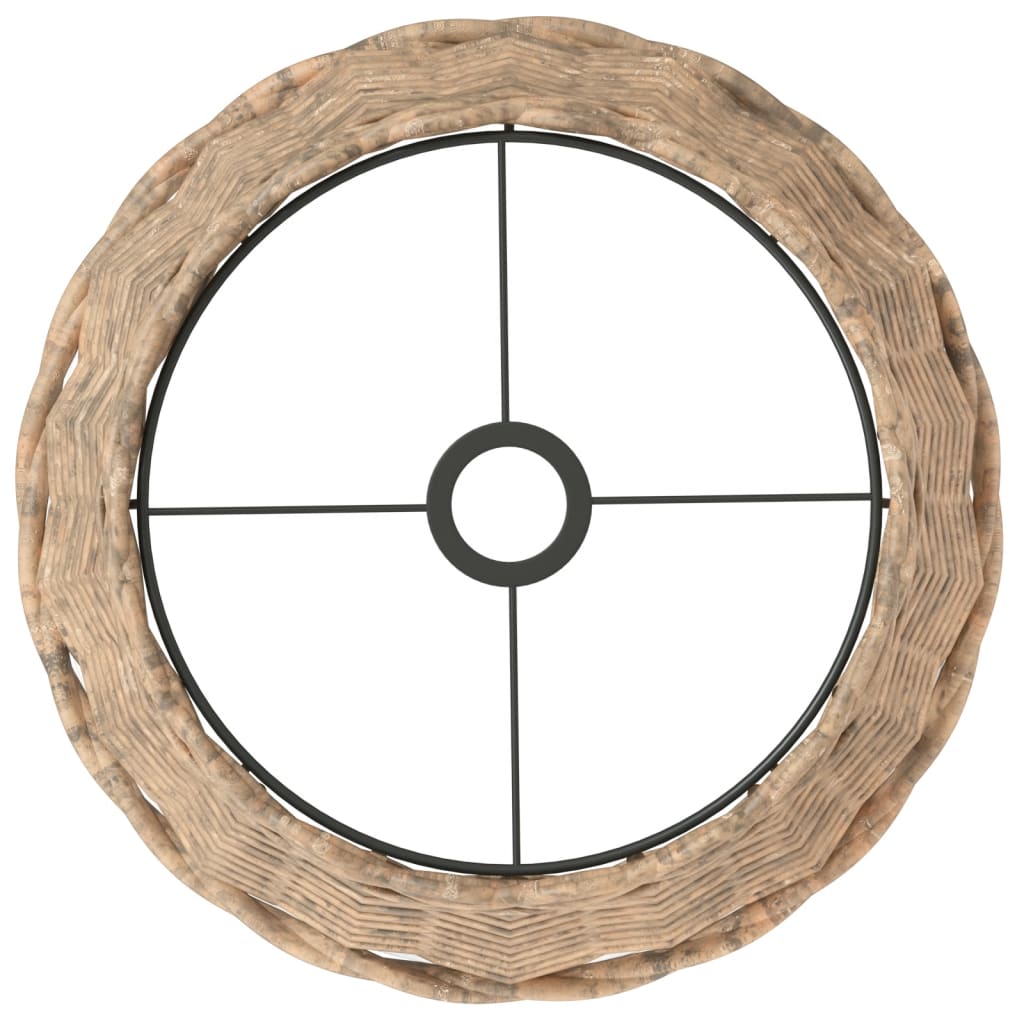 lampeskærm til loftlampe Ø38x23 cm flet brun