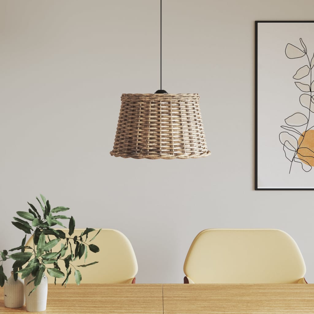 lampeskærm til loftlampe Ø45x28 cm flet brun