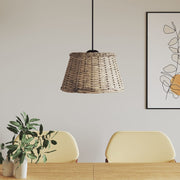 lampeskærm til loftlampe Ø50x30 cm flet brun