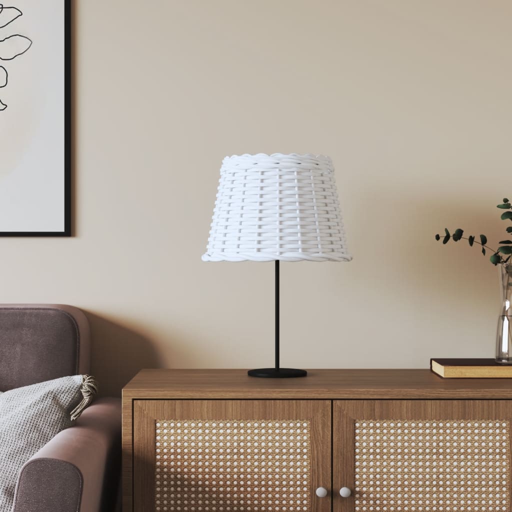 lampeskærm Ø30x20 cm flet hvid