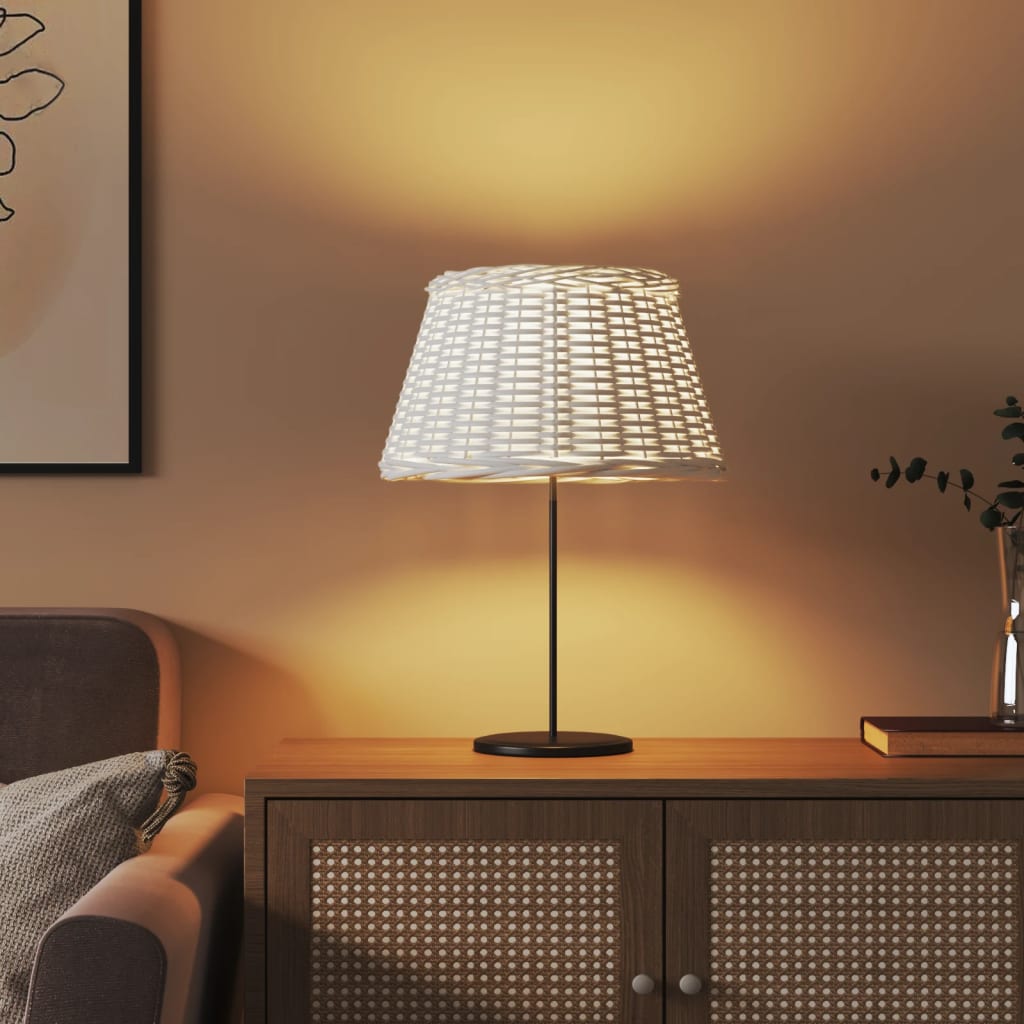 lampeskærm Ø50x30 cm flet hvid