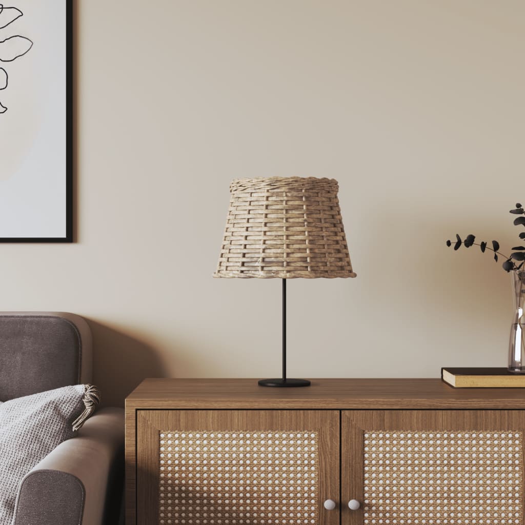 lampeskærm Ø25x17 cm flet brun