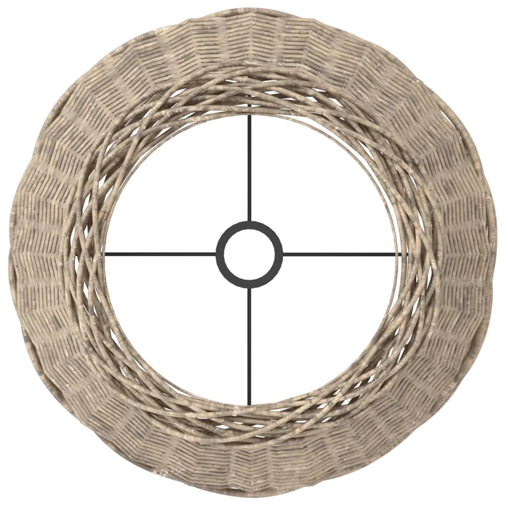 lampeskærm Ø50x30 cm flet brun