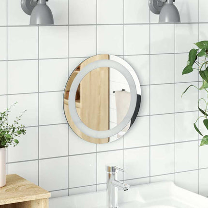 badeværelsesspejl med LED-lys 30 cm rundt