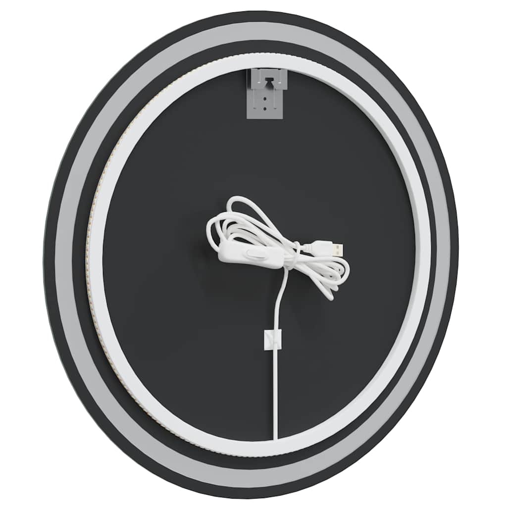 badeværelsesspejl med LED-lys 70 cm rundt