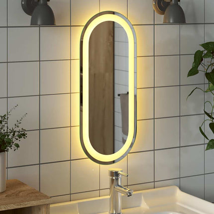 LED-badeværelsesspejl 60x25 cm oval