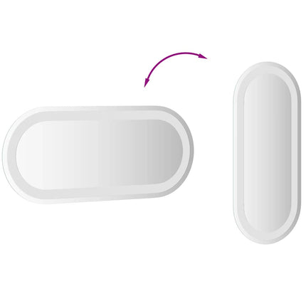 LED-badeværelsesspejl 60x25 cm oval