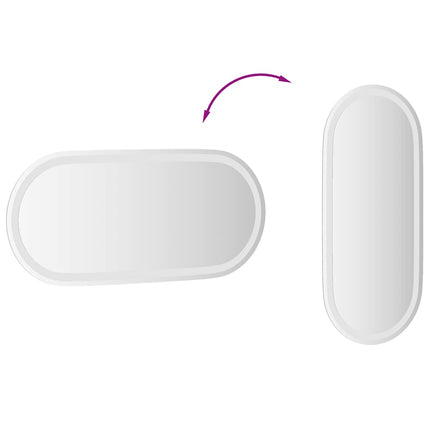 LED-badeværelsesspejl 80x35 cm oval