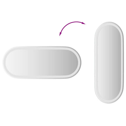 LED-badeværelsesspejl 90x40 cm oval