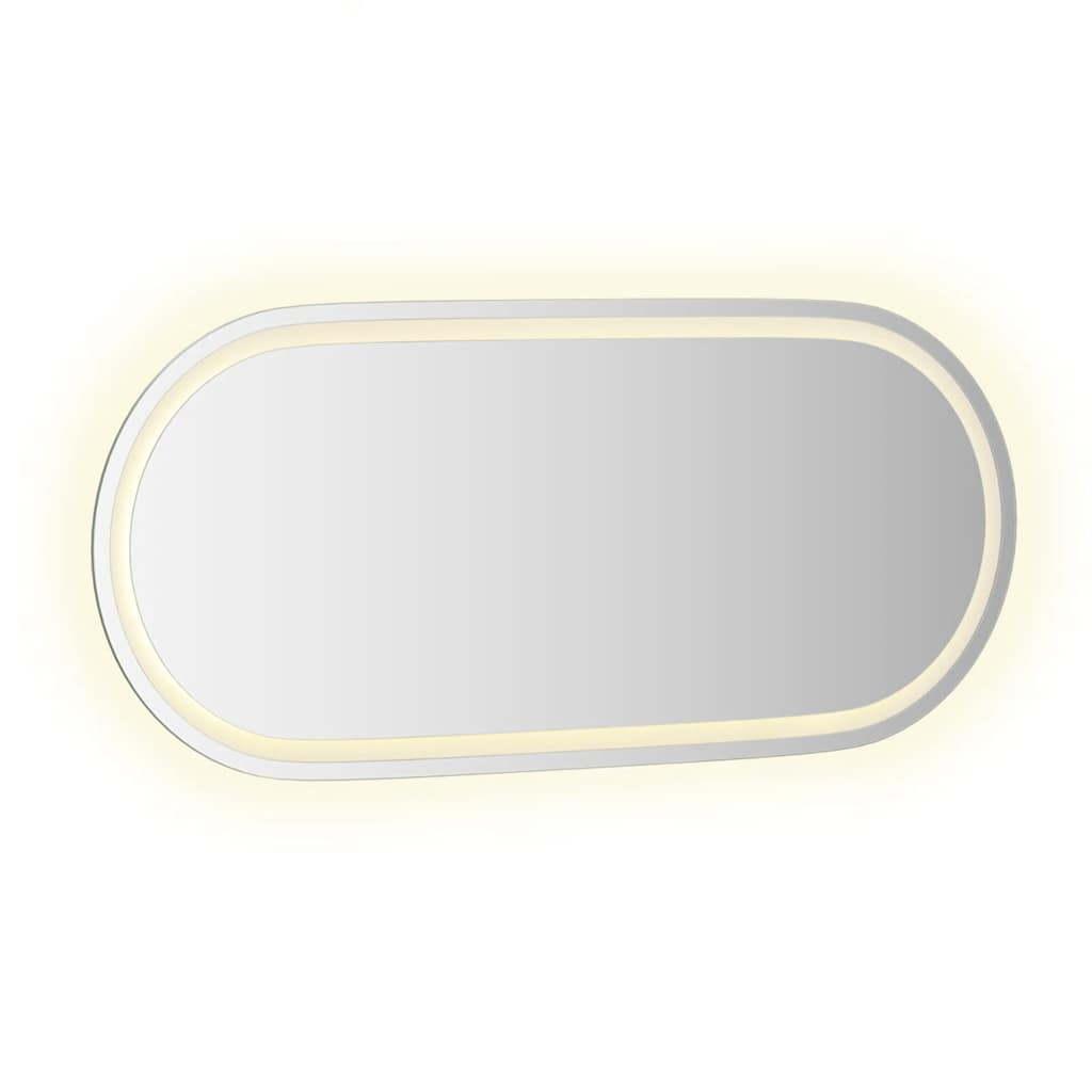 LED-badeværelsesspejl 100x45 cm oval