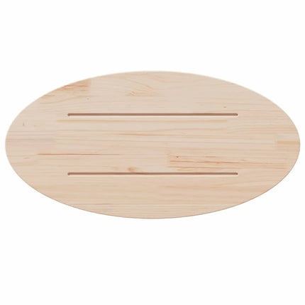 bordplade 60x30x2,5 cm oval massivt fyrretræ