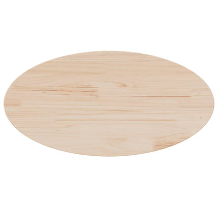 bordplade 60x30x2,5 cm oval massivt fyrretræ