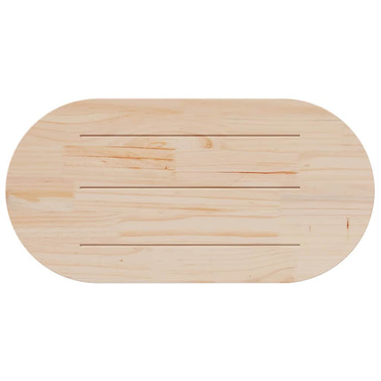 bordplade 110x55x2,5 cm massivt træ fyrretræ oval