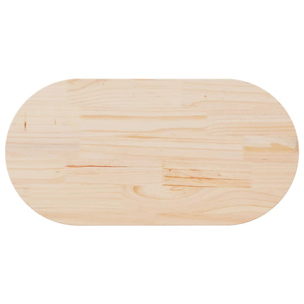 bordplade 110x55x2,5 cm massivt træ fyrretræ oval