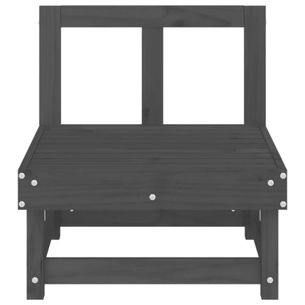 midtermoduler til havesofa 2 stk. massivt fyrretræ grå