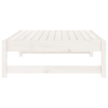 udendørs fodskammel 120x80 cm massivt fyrretræ hvid