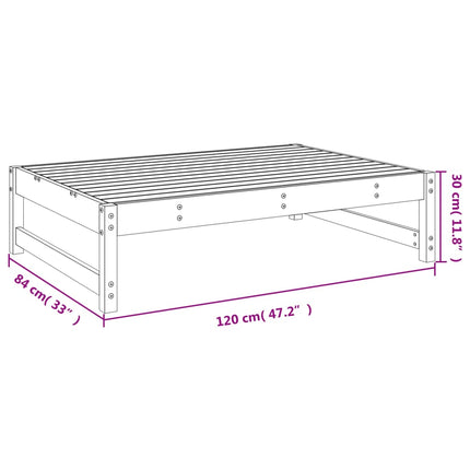 udendørs fodskammel 120x80 cm massivt fyrretræ honningbrun