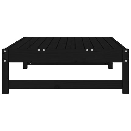 udendørs fodskammel 120x80 cm massivt fyrretræ sort