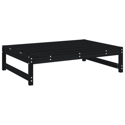 udendørs fodskammel 120x80 cm massivt fyrretræ sort