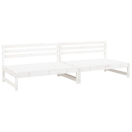 midtermoduler til havesofa 2 stk. 120x80 cm massivt fyr hvid