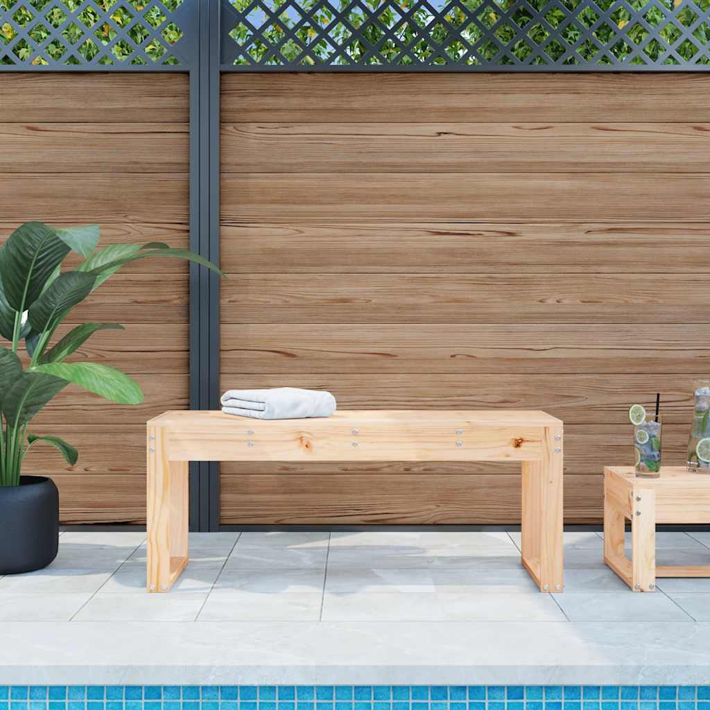 havebænk 110x38x45 cm massivt fyrretræ
