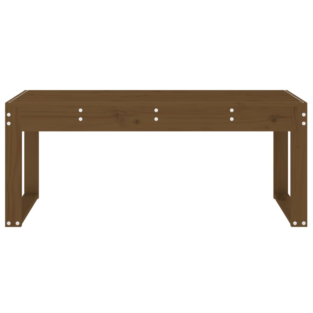havebænk 110x38x45 cm massivt fyrretræ gyldenbrun