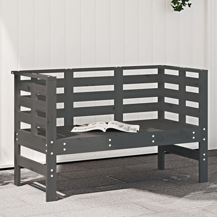 havebænk 111,5x53x71 cm massivt fyrretræ grå
