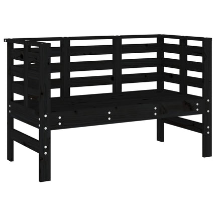 havebænk 111,5x53x71 cm massivt fyrretræ sort