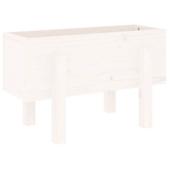 plantekasse 62x30x38 cm massivt fyrretræ hvid