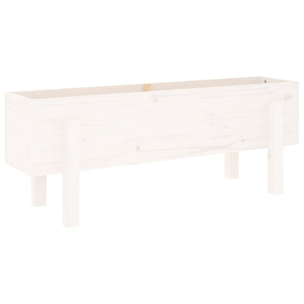 højbed 101x30x38 cm massivt fyrretræ hvid