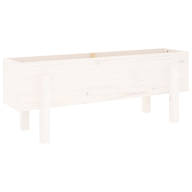 højbed 101x30x38 cm massivt fyrretræ hvid
