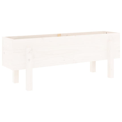 højbed 101x30x38 cm massivt fyrretræ hvid